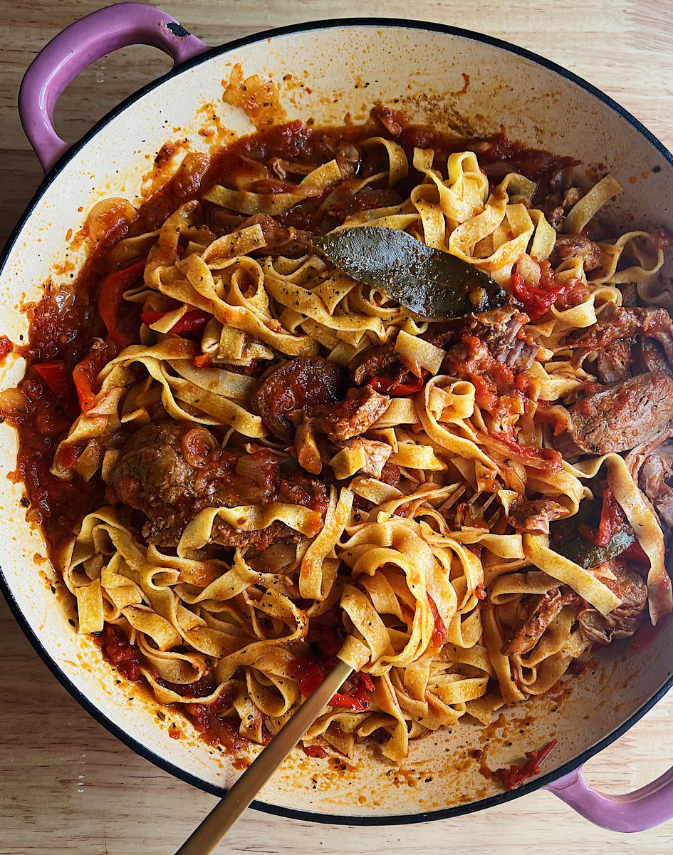 Lamb ragu with fettucine Australian Meat Emporium