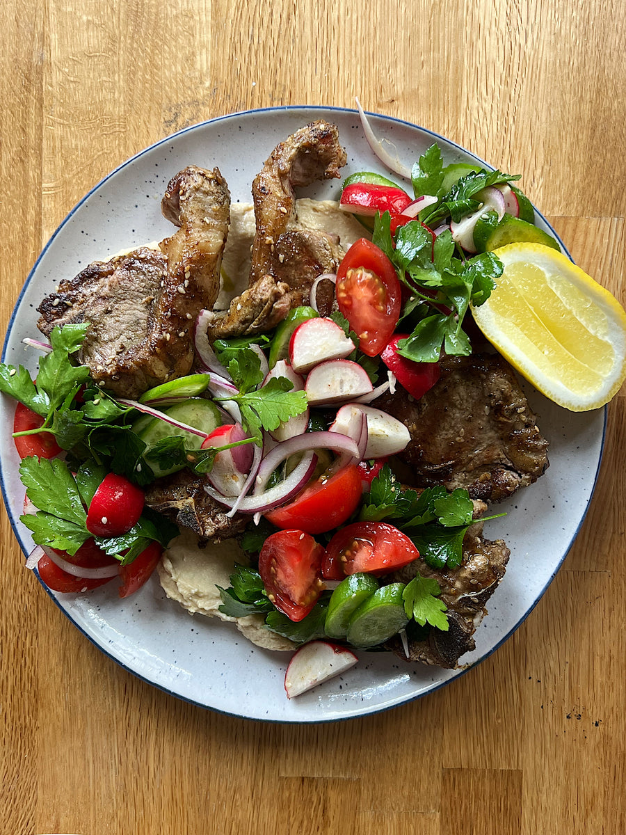 Zaatar Lamb Chop Salad Australian Meat Emporium