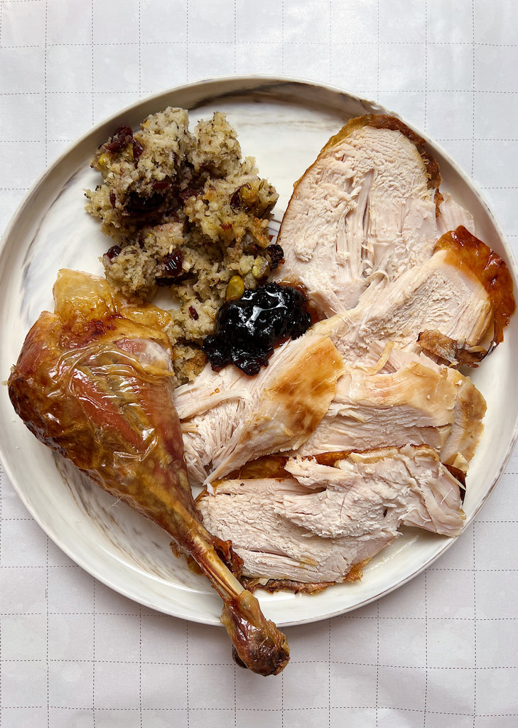 Turkey with stuffed pistachio and cranberry