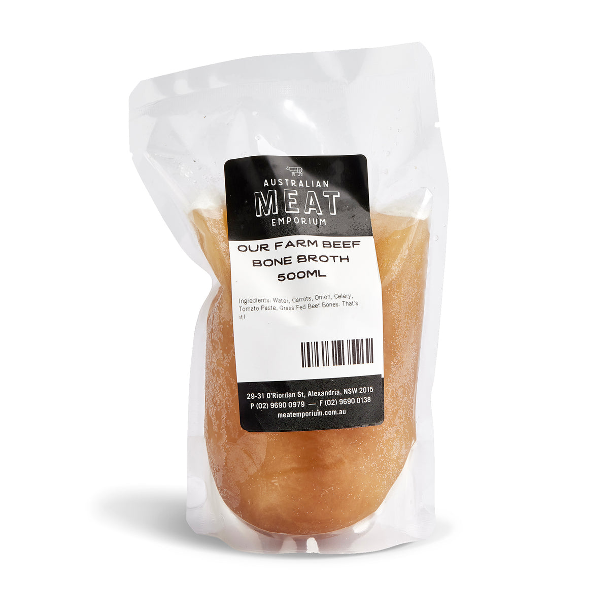 OUR FARM Grass Fed Beef Bone Broth 500ml (Frozen Product)