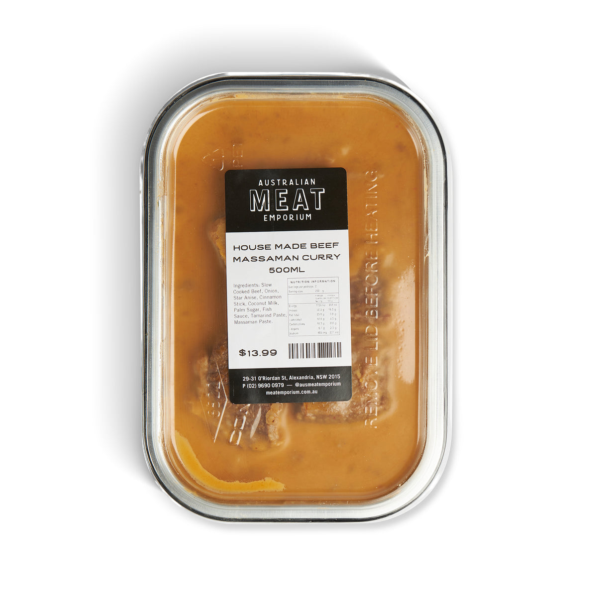 House Made Beef Massaman Curry (Frozen) Australian Meat Emporium