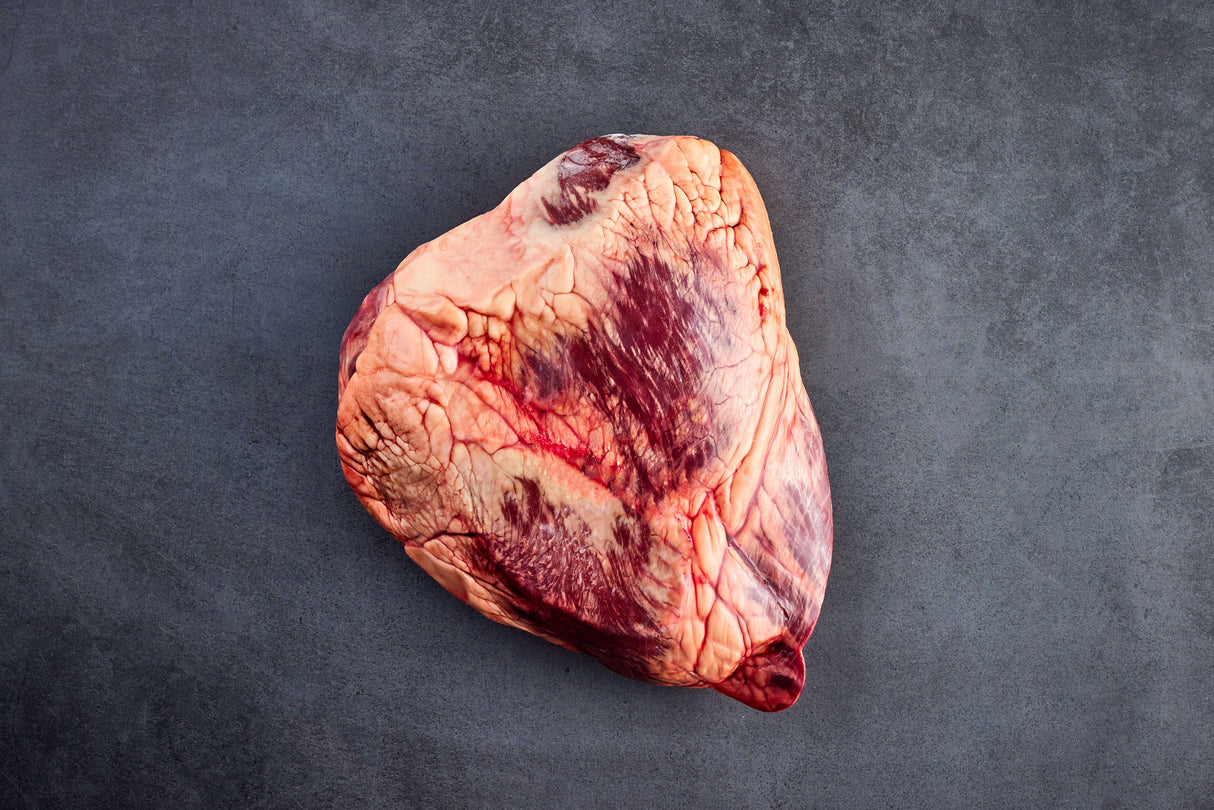 Our Farm Grass Fed Beef Heart Frozen $8.99/KG