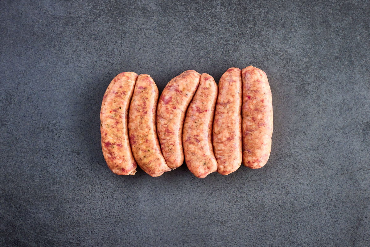 Lamb Lemon Oregano Sausages 16.99/KG Australian Meat Emporium