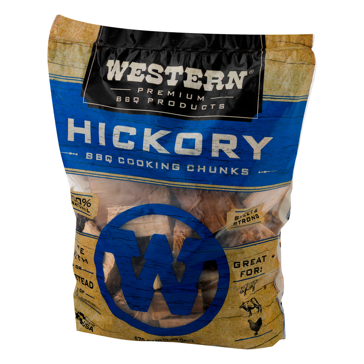 Western Hickory BBQ Cooking Chunks 2.4KG