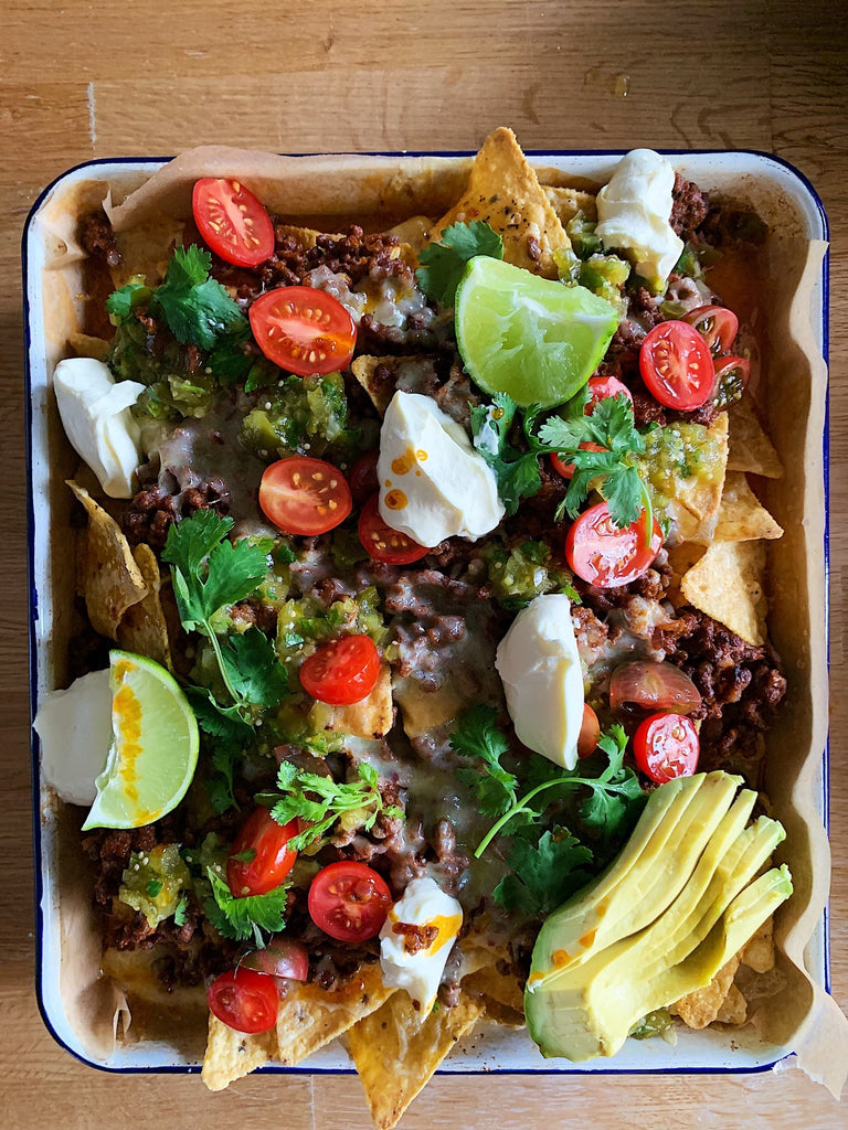 Loaded Spicy Beef Nachos