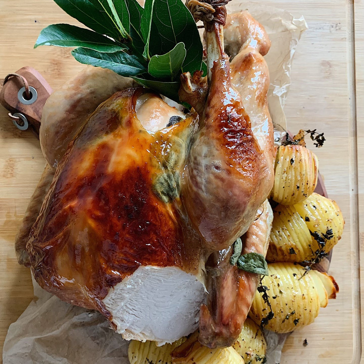 Maple glazed turkey with hasselback potatoes – Australian Meat Emporium