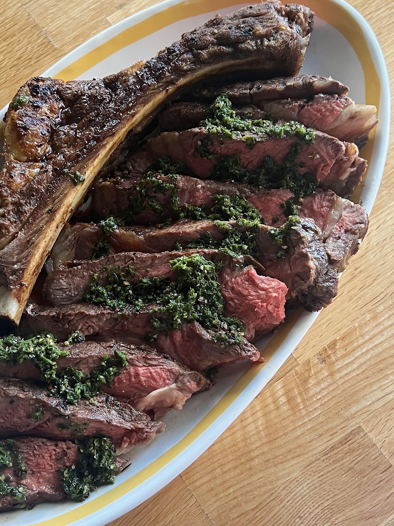 Cattleman's cutlet with house made chimichurri