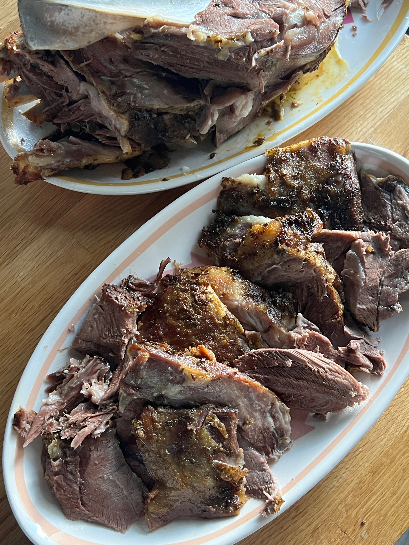 Slow cooked goat shoulder