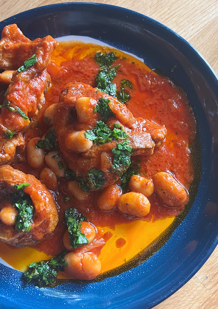 Osso Bucco with beans and gremolata