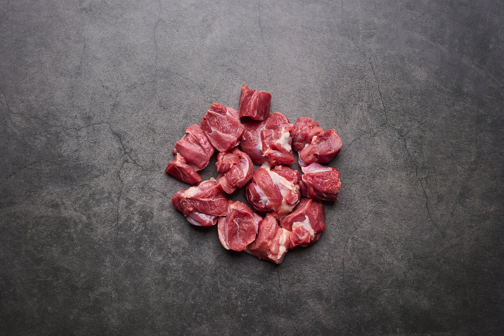 diced lamb