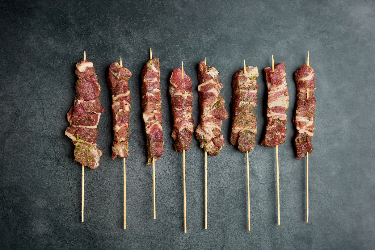 Grass Fed Lamb Cocktail Kebabs $27.99/KG