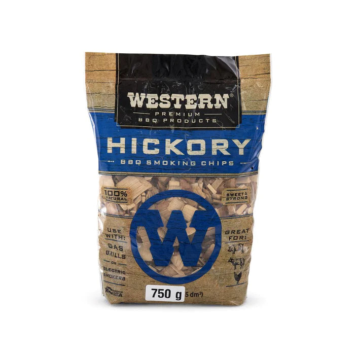 Western Hickory BBQ Smoking Chips 750G