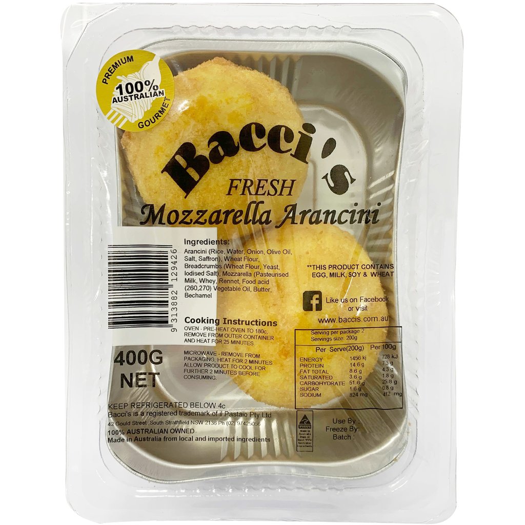 Bacci's Fresh Mozzarella Arancini
