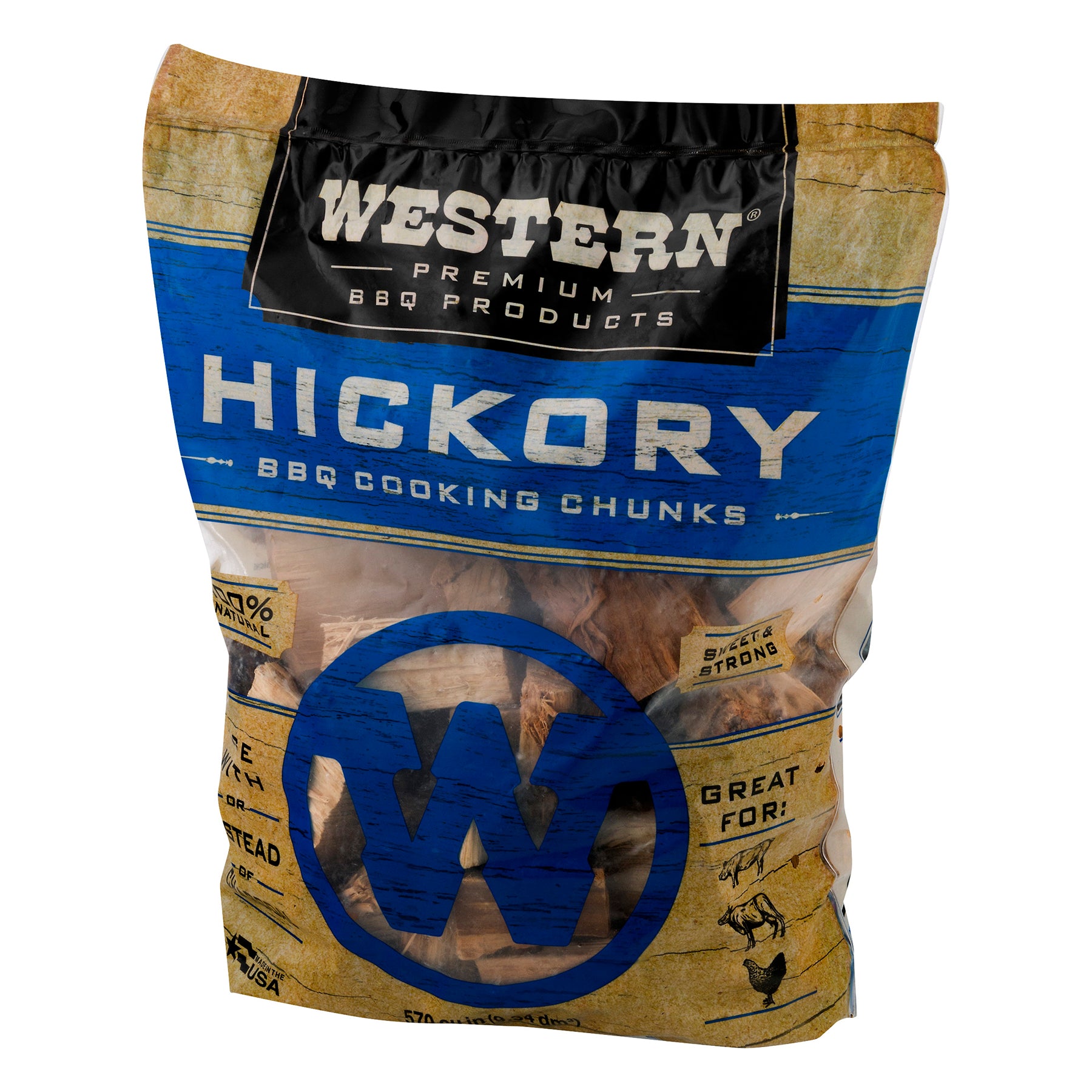 Western Hickory BBQ Cooking Chunks 3.1KG Australian Meat Emporium